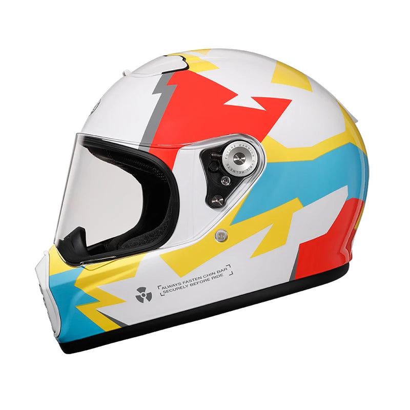 Cyril Retro DOT Certified Motorcycle Helmet Lightweight Breathable Dural Bright Visor Capacetes Casco Full Face Helmets