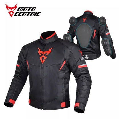 Motocentric Summer Motorcycle Protective Jacket Men Breathable Mesh Biker Jacket Waterproof Motorcycle Reflective Clothing