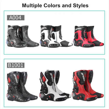 Motorcycle Boots Men Women Riding Mid-Calf Ankle Protective Shoes Moto Motorbike Equipment Racing Long Boot B1001