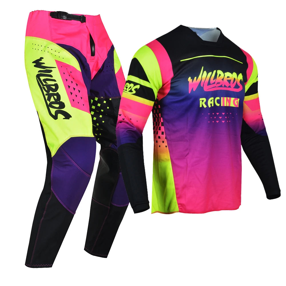 Willbros MX Motocross Jersey Pants Set Offroad Dirt Bike Enduro MTB BMX SX Racing Suit Gear Combo