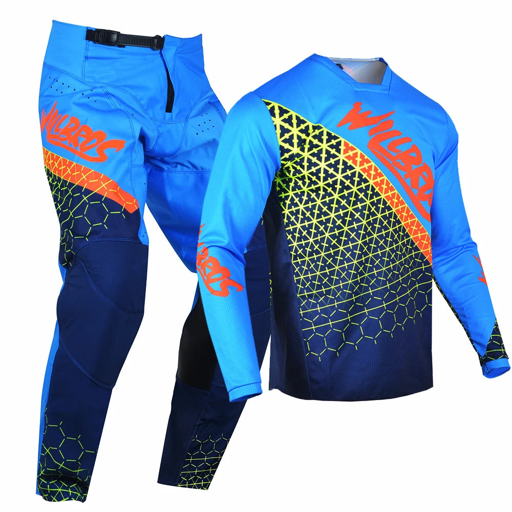 Willbros MX Motocross Jersey Pants Set Offroad Dirt Bike Enduro MTB BMX SX Racing Suit Gear Combo