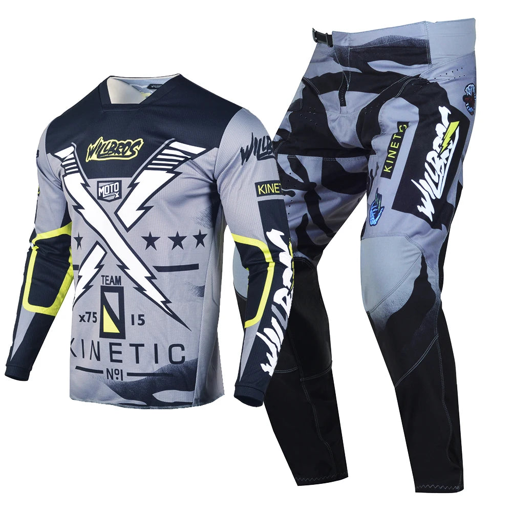 Willbros MX Motocross Jersey Pants Set Offroad Dirt Bike Enduro MTB BMX SX Racing Suit Gear Combo