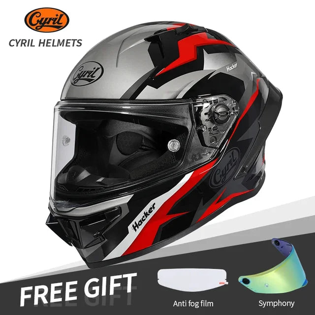 Cyril Full Face Helmet Motorcycle DOT Certified Safety Comfortable Breathable Sun Visor Racing Sports Helmets