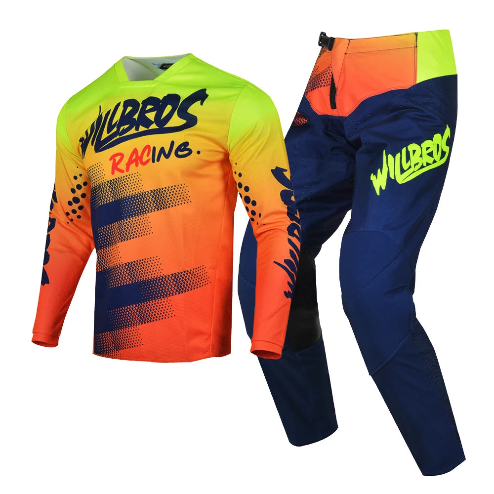 Willbros MX Motocross Jersey Pants Set Offroad Dirt Bike Enduro MTB BMX SX Racing Suit Gear Combo