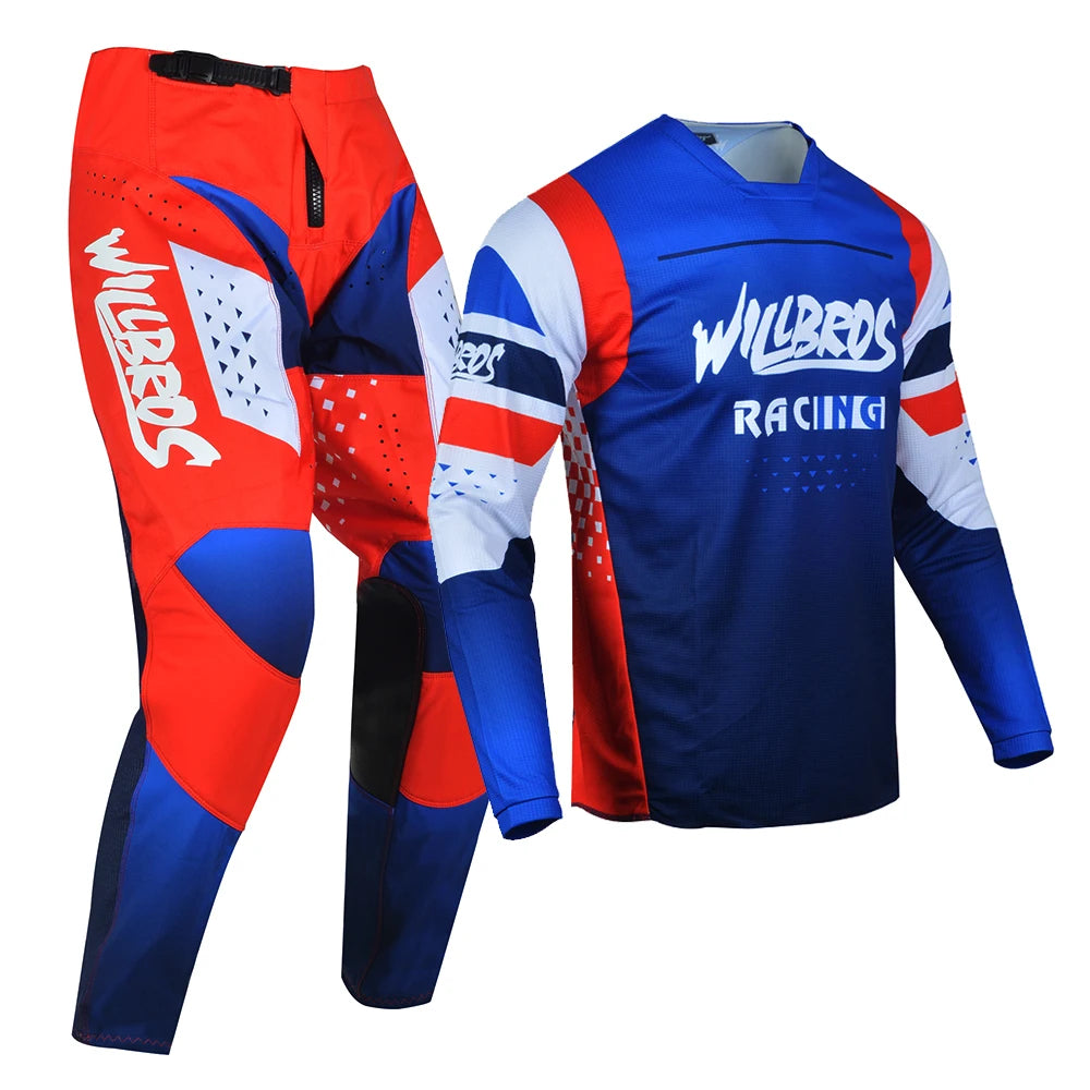 Willbros MX Motocross Jersey Pants Set Offroad Dirt Bike Enduro MTB BMX SX Racing Suit Gear Combo