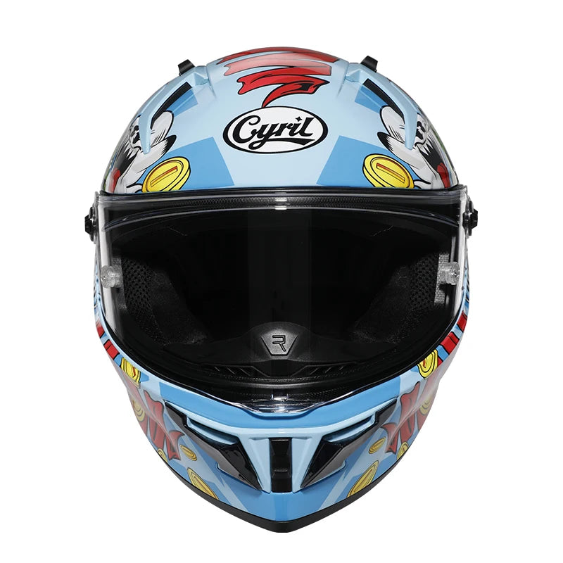 Cyril Full Face Helmet Motorcycle DOT Certified Safety Comfortable Breathable Sun Visor Racing Sports Helmets