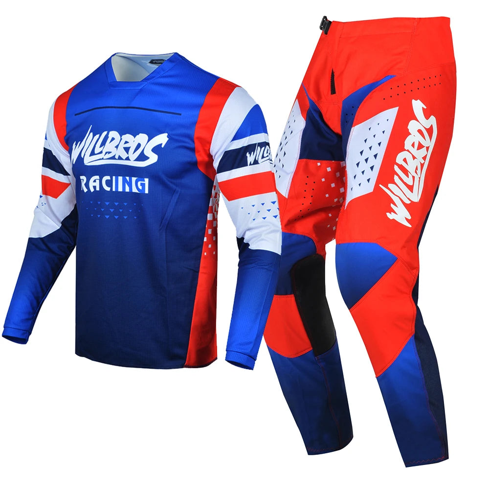 Willbros MX Motocross Jersey Pants Set Offroad Dirt Bike Enduro MTB BMX SX Racing Suit Gear Combo