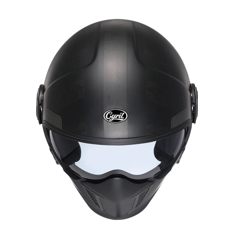 Cyril Full Face Open Face Motorbike Helmet DOT Certificates Men Women Safety Retro Combinable Motorcycle Helmets Capacetes