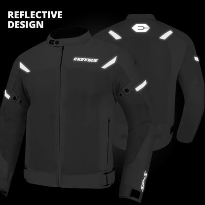 Motorcycle Jacket Men Summer Breathable Motorcycle Racing Jacket CE Certification Protection Riding Clothing Reflective Stripe