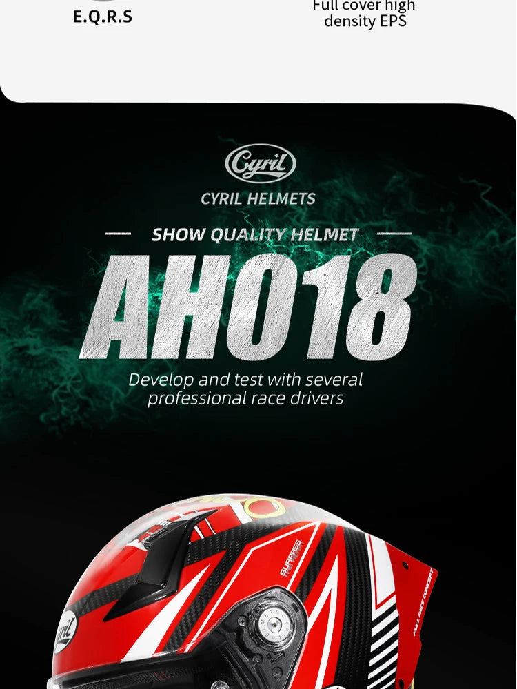 Cyril Carbon Fiber Motorcycle Helmet Four Seasons DOT Certified Safety Removeable Unisex Cool Full Face Motobike Casco Helmets