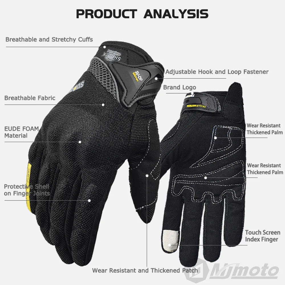 Summer Motorcycle Gloves Men Women Motocross Racing Gloves Suomy Full Finger Protective Sports Guantes Moto Driver Driving Glove