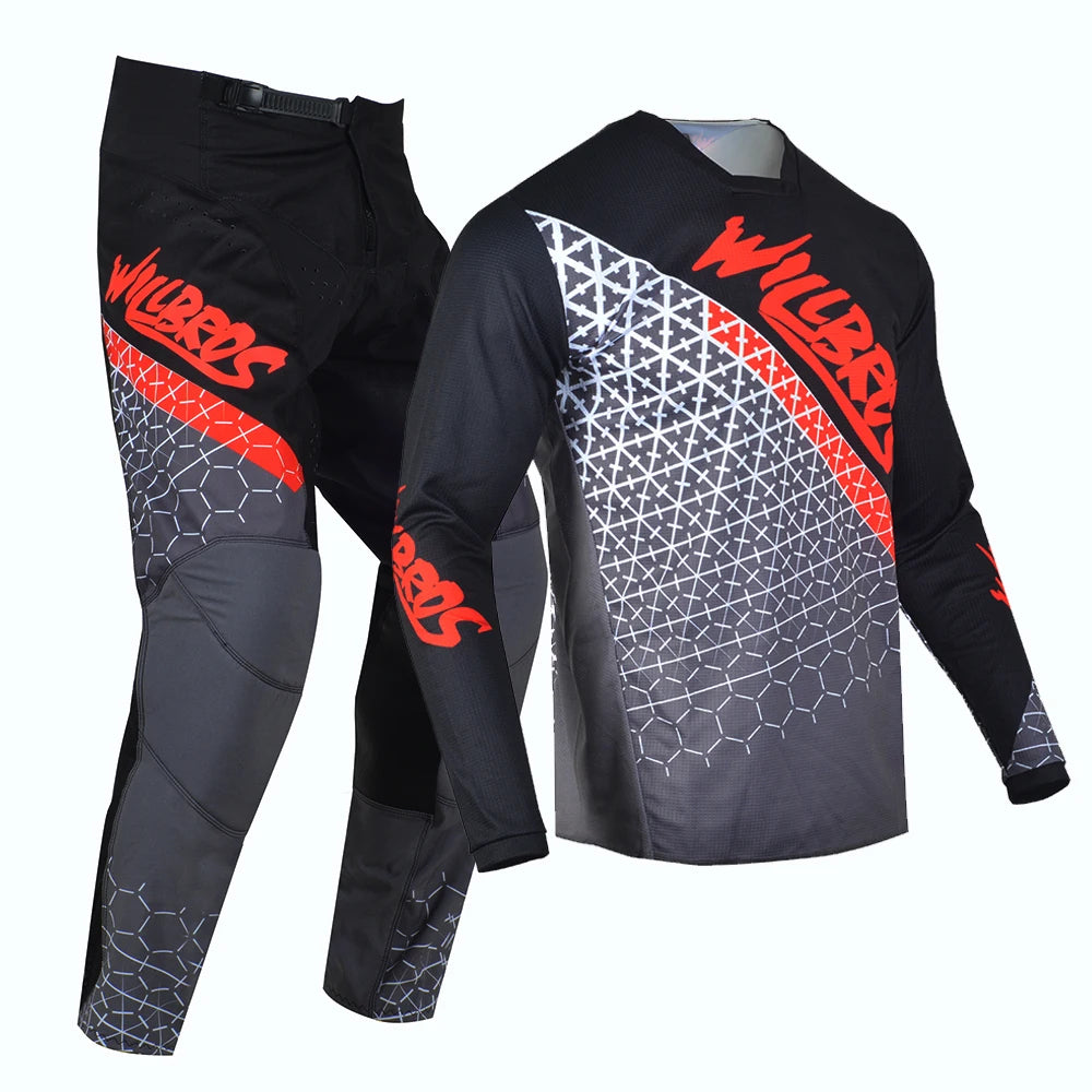 Willbros MX Motocross Jersey Pants Set Offroad Dirt Bike Enduro MTB BMX SX Racing Suit Gear Combo