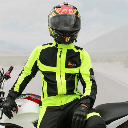 Motorcycle Jacket Men Woman Summer Winter Motorbike Riding Coat Reflective Breathable Waterproof Warm Protective Suit JK-21