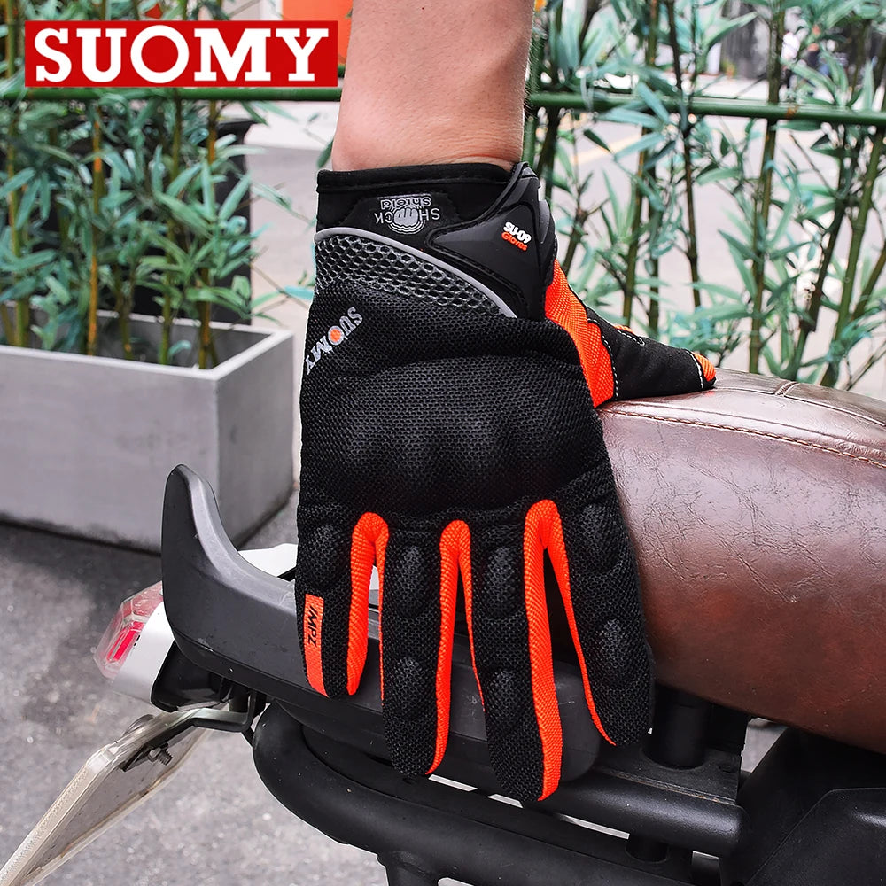 Summer Motorcycle Gloves Men Women Motocross Racing Gloves Suomy Full Finger Protective Sports Guantes Moto Driver Driving Glove