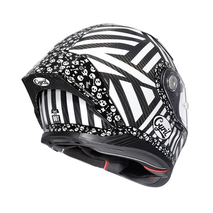 Cyril Carbon Fiber Motorcycle Helmet Four Seasons DOT Certified Safety Removeable Unisex Cool Full Face Motobike Casco Helmets