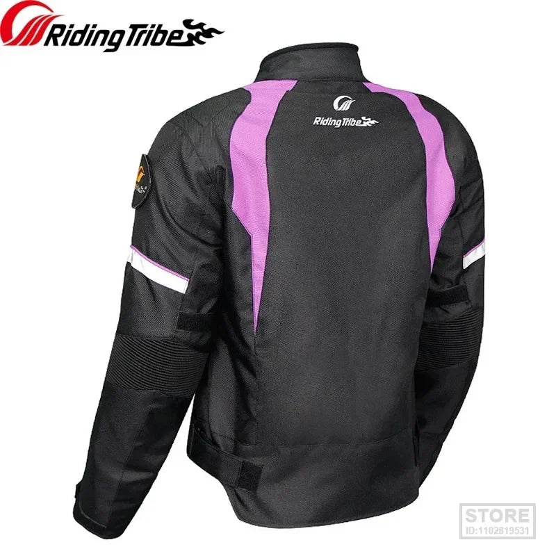 Women Motorcycle Jacket Riding Protective Armor Coat Summer Winter Waterproof Warm Lady Girl Clothing Anti-collision Wear JK-64