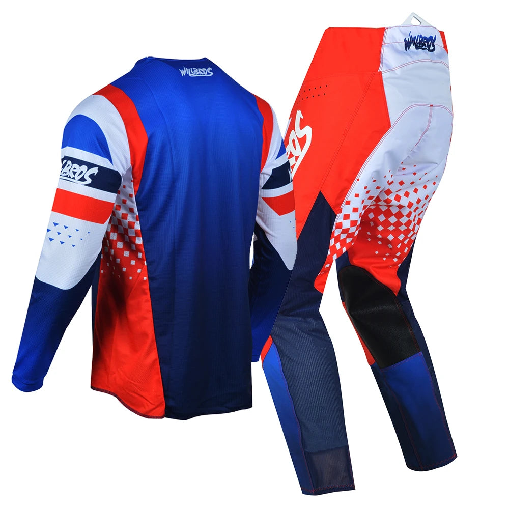 Willbros MX Motocross Jersey Pants Set Offroad Dirt Bike Enduro MTB BMX SX Racing Suit Gear Combo