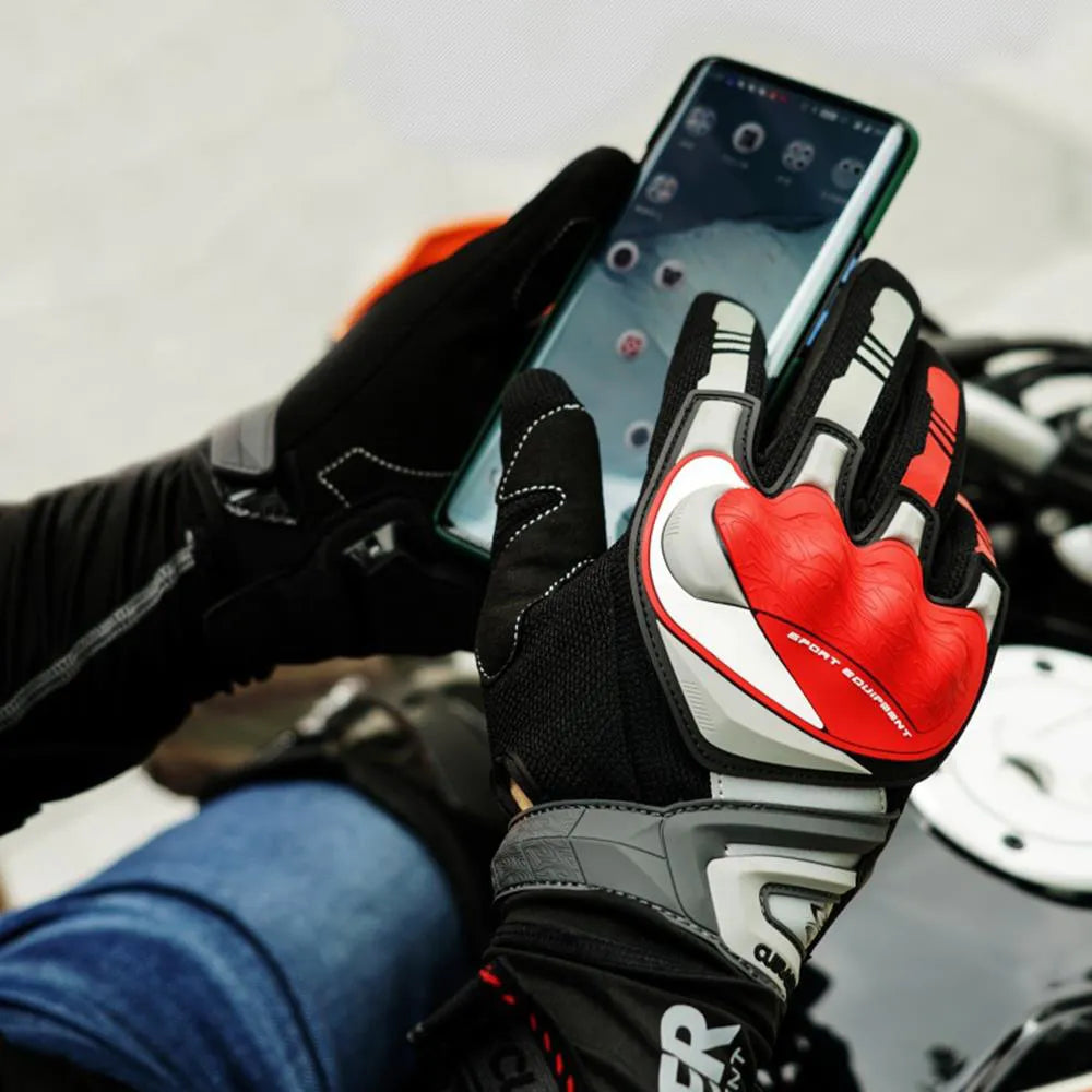 Motorcycle Gloves Breathable Moto Gloves Full Finger Protective Touch Screen Guantes Racing Moto Motocross Outdoor Sports Gloves