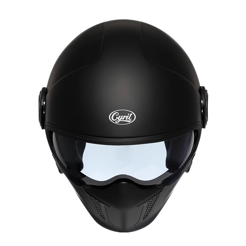 Cyril Full Face Open Face Motorbike Helmet DOT Certificates Men Women Safety Retro Combinable Motorcycle Helmets Capacetes