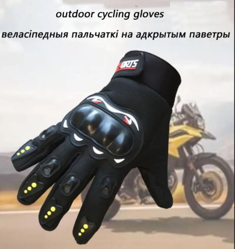 Motorbike Motorcycle Full/Half Finger Gloves Riding Mountain Bike Racing Summer Fingerless Racing Safety Outdoor Sports Gloves