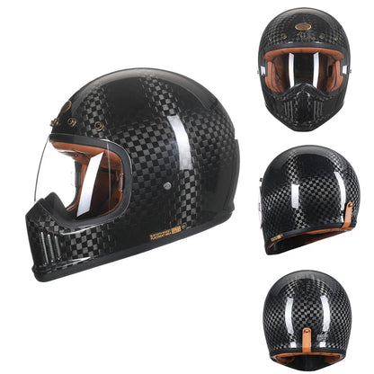 Full Face Motorcycle Helmet Lightweight Carbon fiber Helmet Racing for Men Women DOT Ece-R22/05 Approved CYRIL FF380