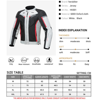 Motorcycle Jacket Pants Suit Waterproof Reflective Racing Jacket Men Biker Removable Lining Motorcycle Clothing Four Seasons