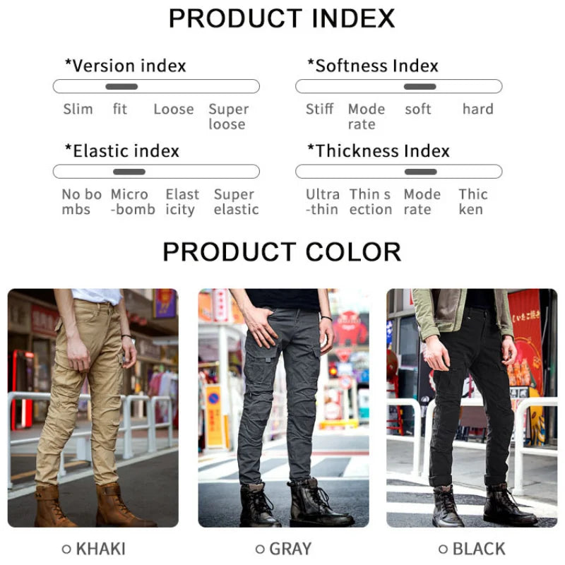 Motorcycle Summer Pants Men's Women Motocross Cargo Pants Casual Cafe Racer Riding Trousers Racing CE Certification Equipment