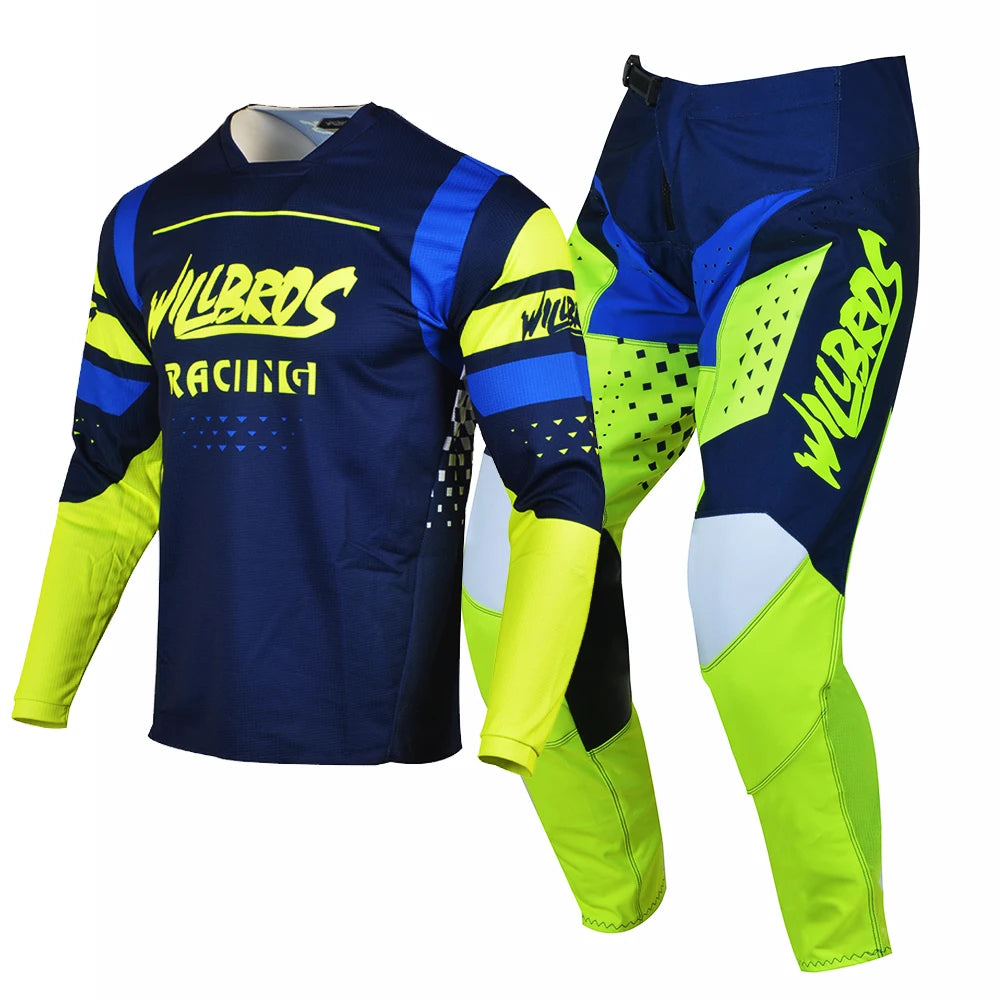 Willbros MX Motocross Jersey Pants Set Offroad Dirt Bike Enduro MTB BMX SX Racing Suit Gear Combo