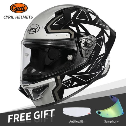 Cyril Full Face Helmet Motorcycle DOT Certified Safety Comfortable Breathable Sun Visor Racing Sports Helmets