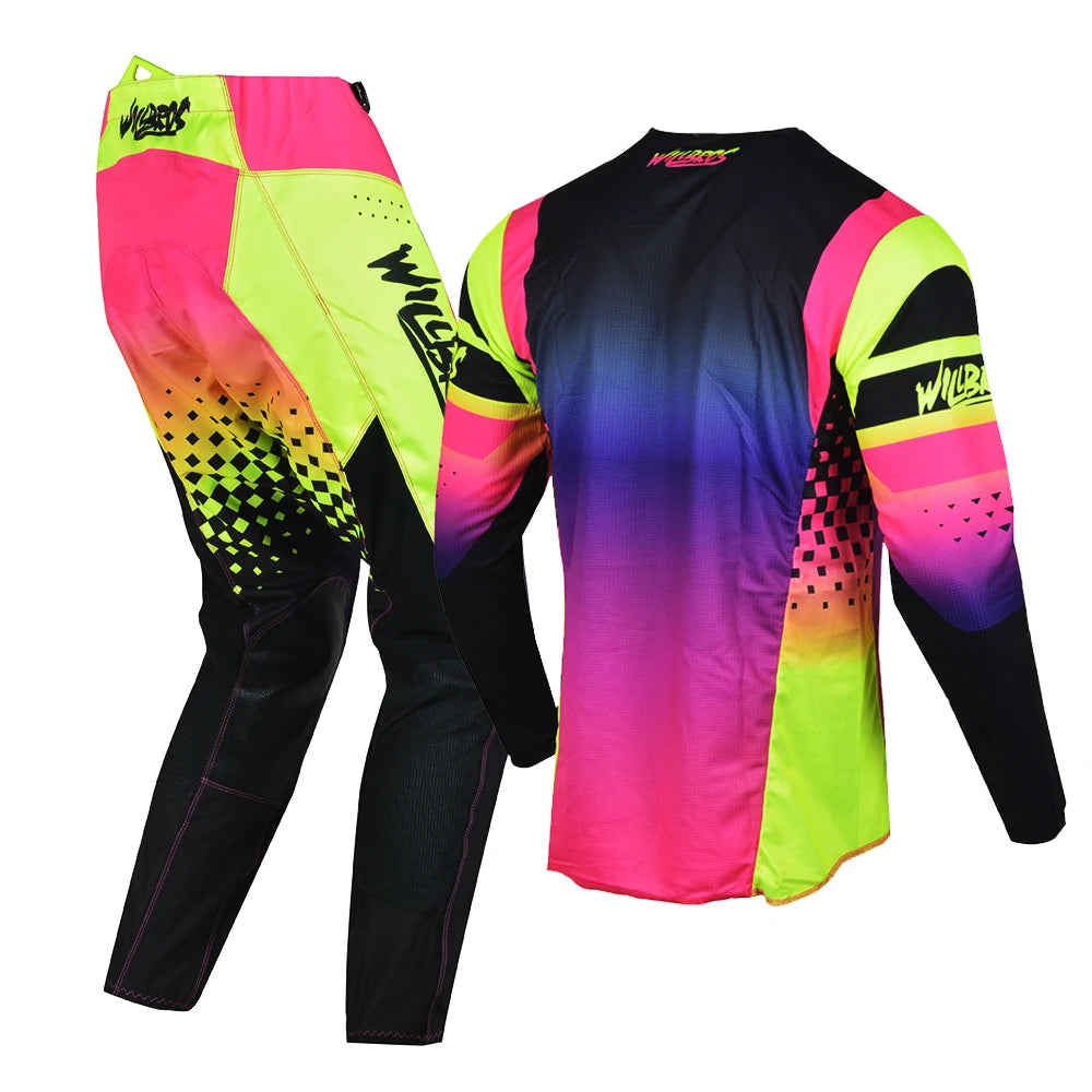 Willbros MX Motocross Jersey Pants Set Offroad Dirt Bike Enduro MTB BMX SX Racing Suit Gear Combo