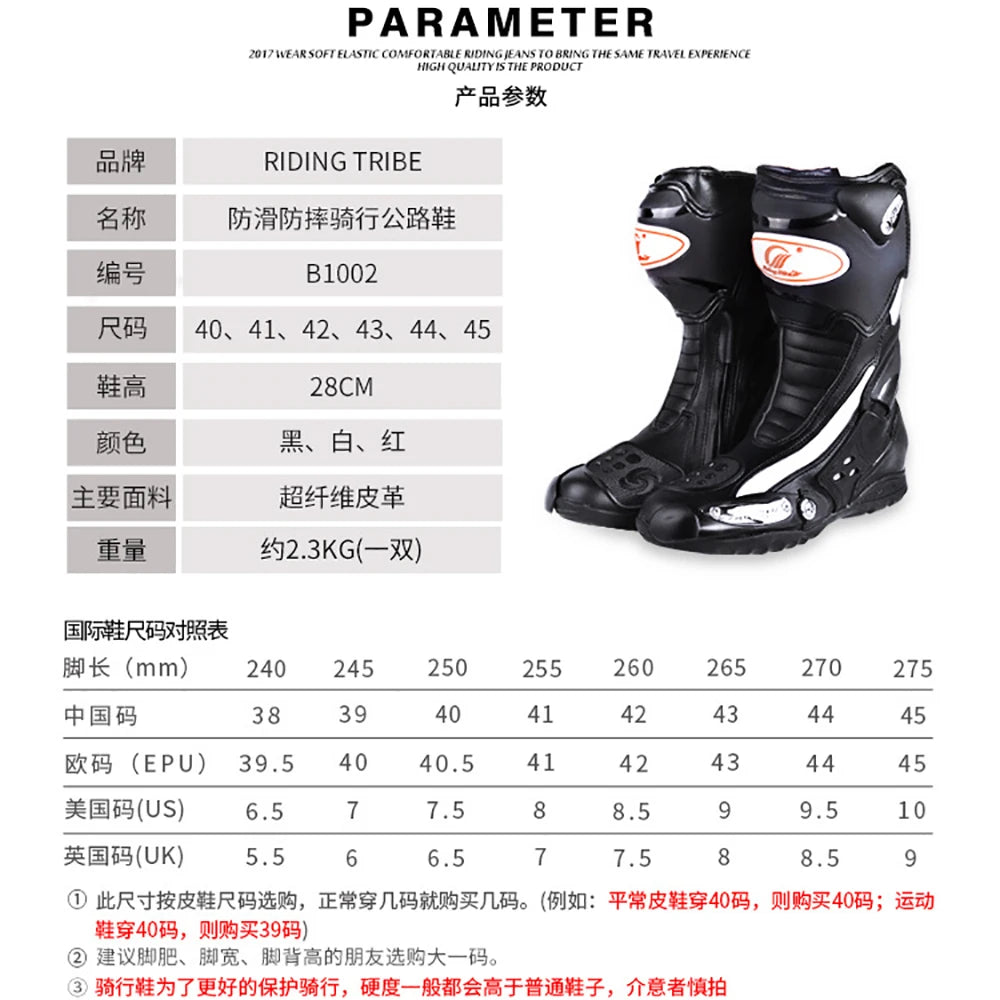 Microfiber leather Road Cycling Boots Motobike Off-road Motorcycles Protective Shoes Anti Slip And Breathable Botas Moto