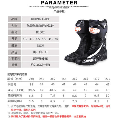 Microfiber leather Road Cycling Boots Motobike Off-road Motorcycles Protective Shoes Anti Slip And Breathable Botas Moto