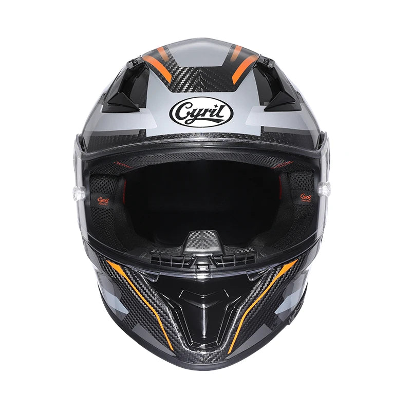 Cyril Carbon Fiber Motorcycle Helmet Four Seasons DOT Certified Safety Removeable Unisex Cool Full Face Motobike Casco Helmets