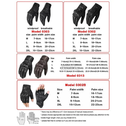 Motorcycle Real Leather Gloves Waterproof Windproof Winter Warm Summer Breathable Touch Operate Guantes Moto Fist Palm Protect