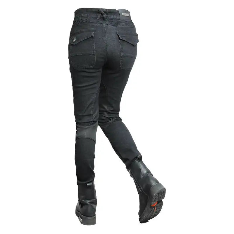 Motorcycle Pants Pantalon Moto Jeans PK719 Woman Boyfriends Motorcycle Leisure Women's Jeans Riding High Waist Jeans Gears