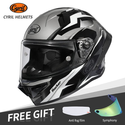 Cyril Full Face Helmet Motorcycle DOT Certified Safety Comfortable Breathable Sun Visor Racing Sports Helmets